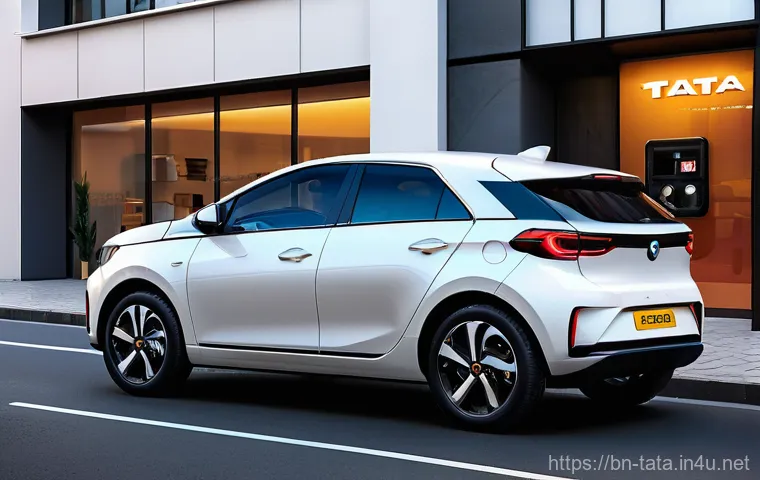 타타 알트로즈 하이브리드의 연비 테스트 - **Prompt for Fuel Efficiency and Urban Life:**
    "A vibrant, modern Tata Altroz iCNG car, depicted...